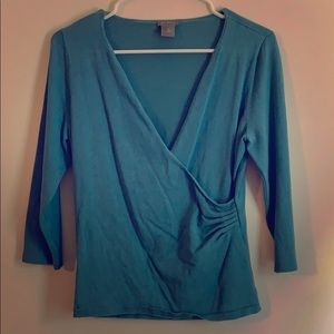 Ann Taylor faux wrap sweater, M